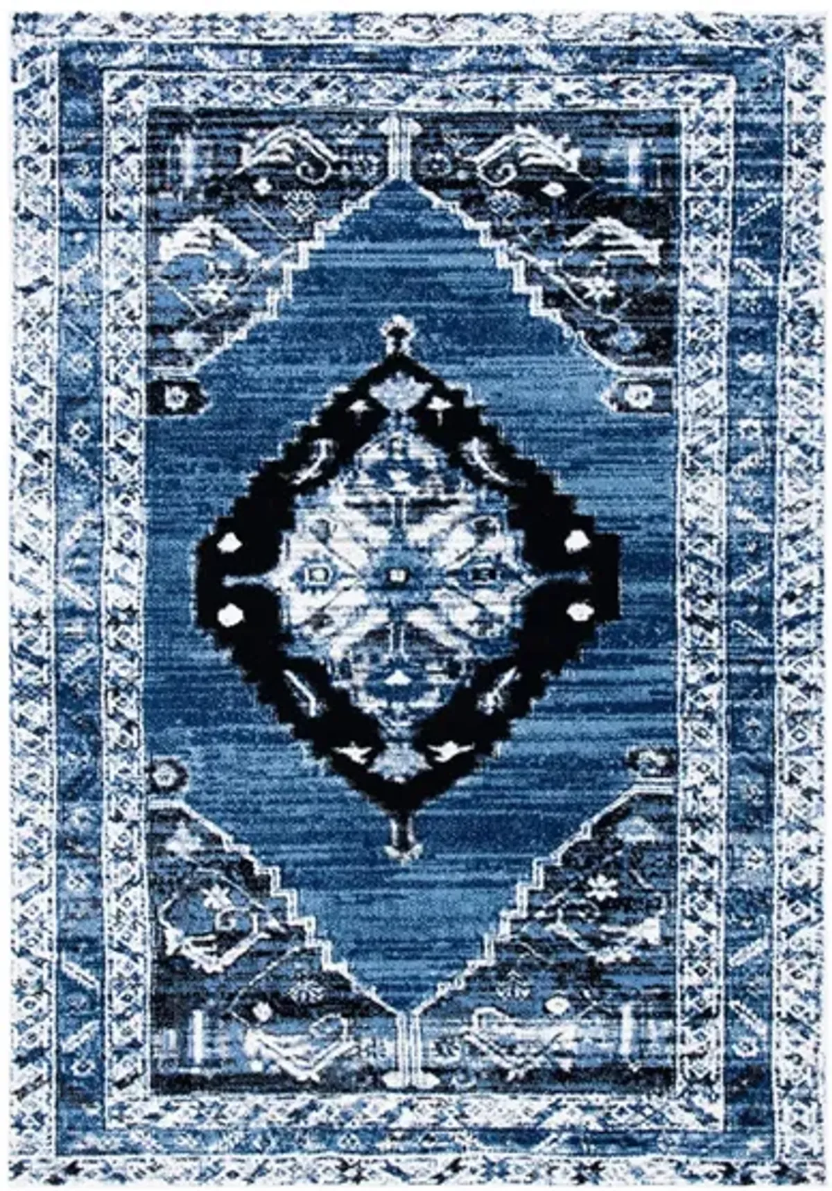 Vintage Hamadan II Area Rug in Blue & Ivory by Safavieh