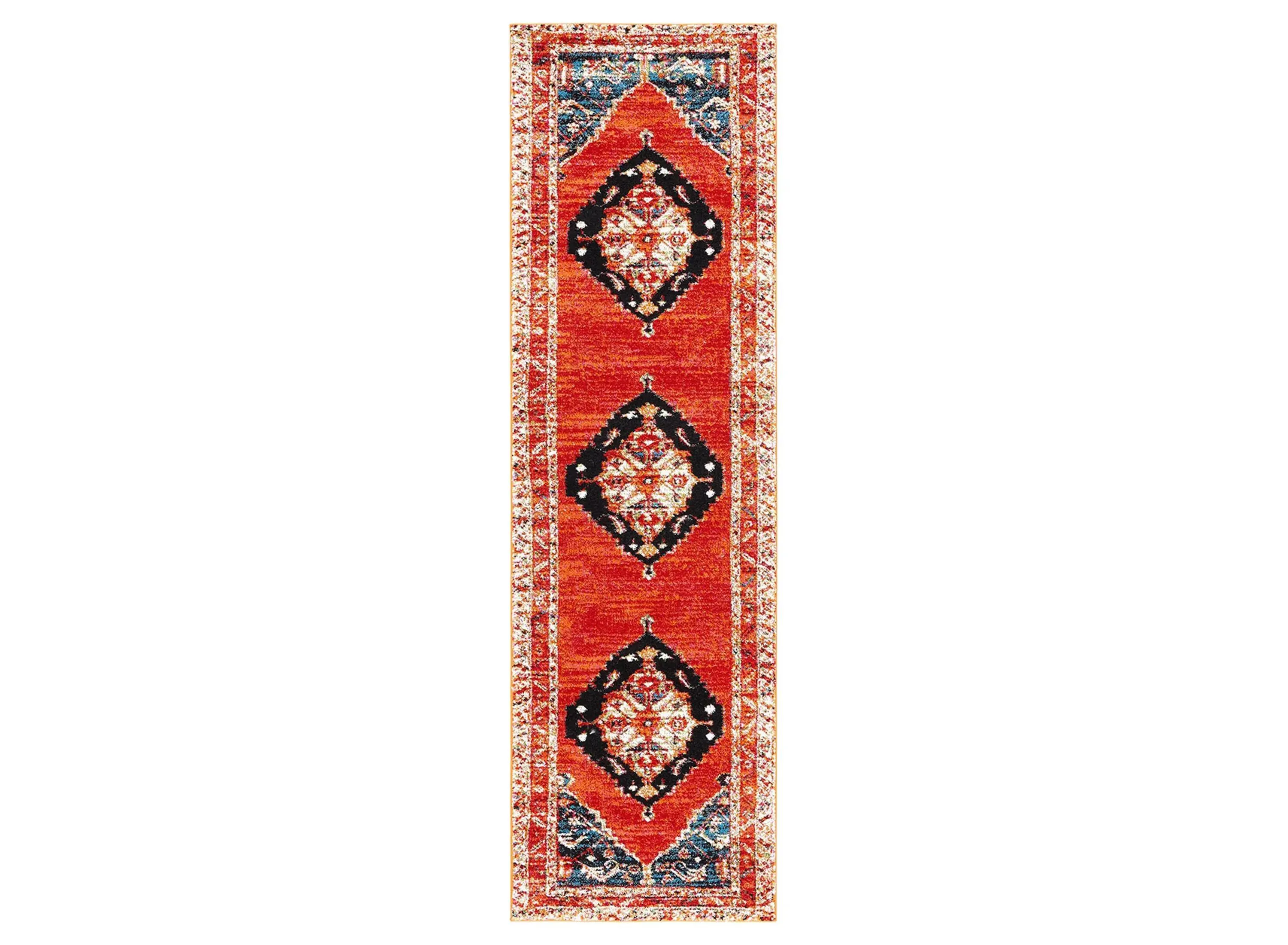 Vintage Hamadan II Area Rug in Red & Navy by Safavieh