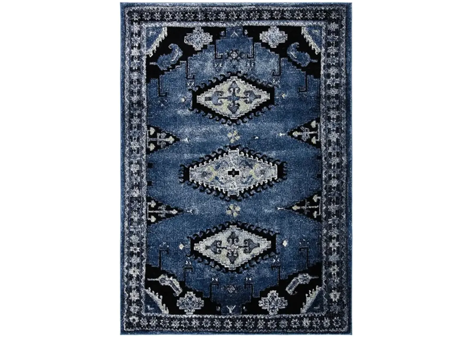 Vintage Hamadan II Area Rug in Blue & Black by Safavieh