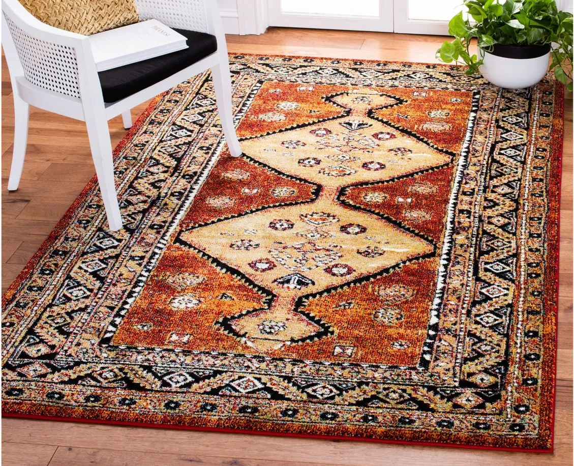 Vintage Hamadan II Area Rug in Rust & Gold by Safavieh