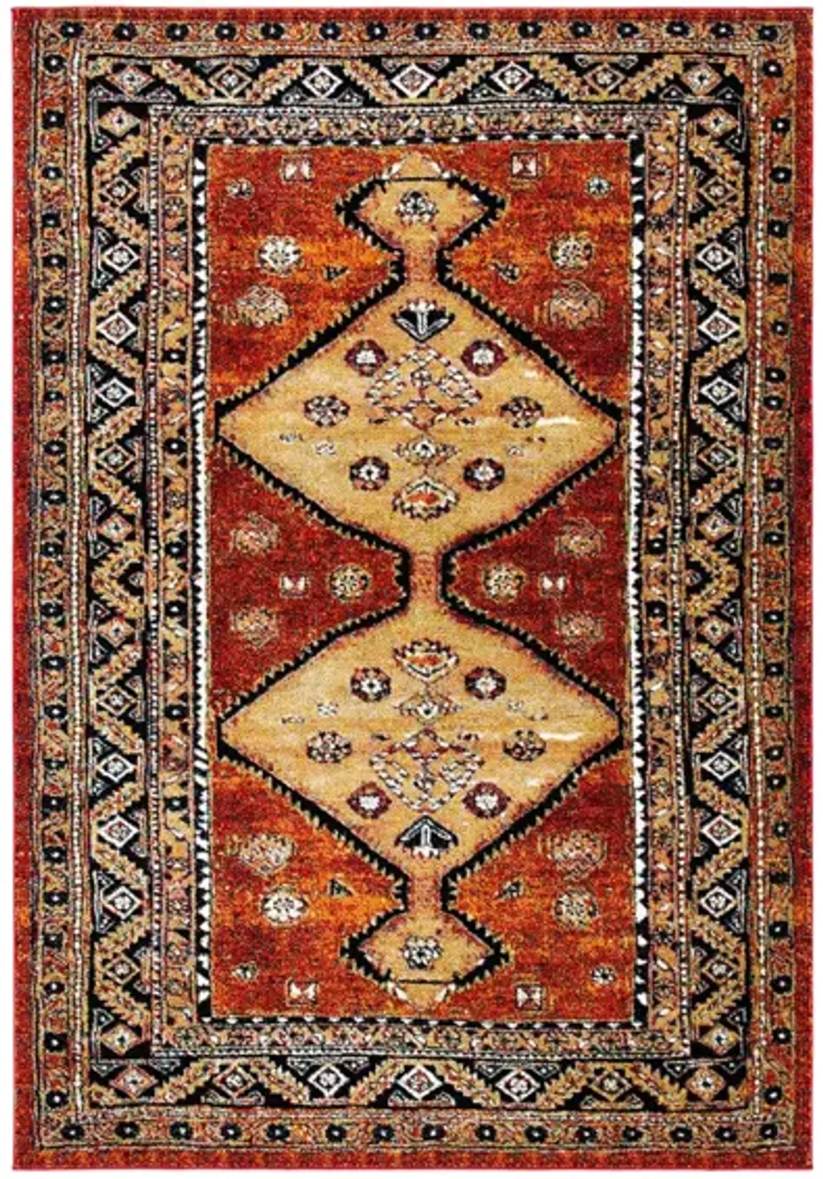 Vintage Hamadan II Area Rug in Rust & Gold by Safavieh