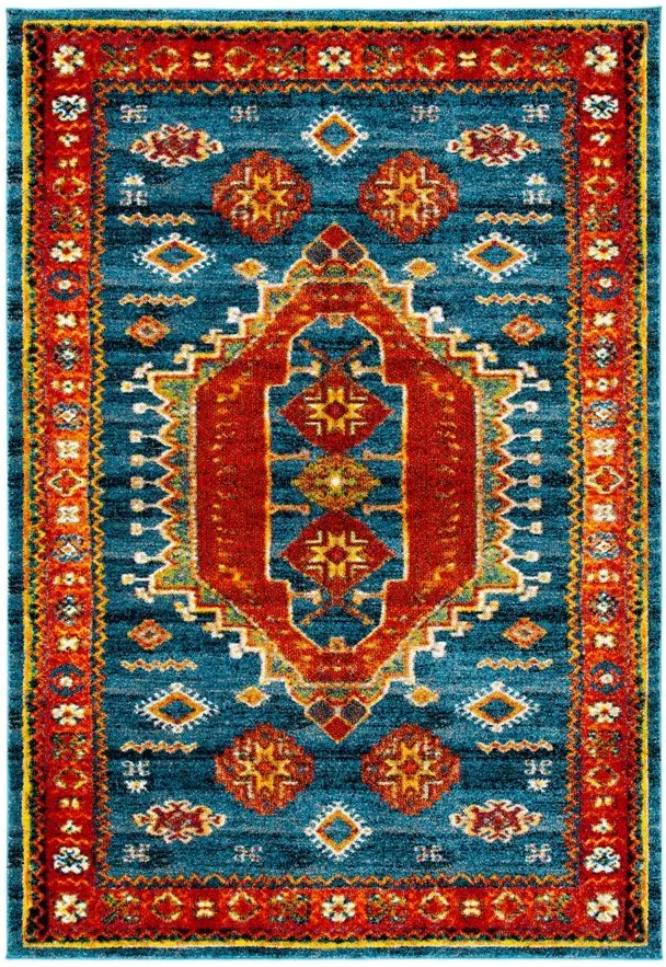 Vintage Hamadan II Area Rug in Blue & Orange by Safavieh