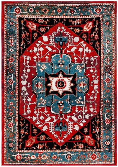 Vintage Hamadan III Area Rug in Blue & Red by Safavieh