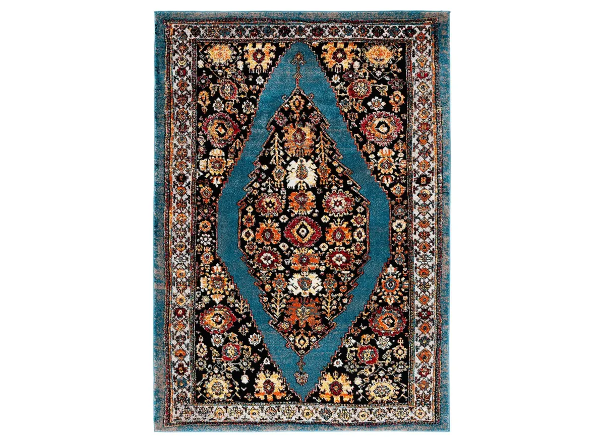 Vintage Hamadan IV Area Rug in Blue & Black by Safavieh