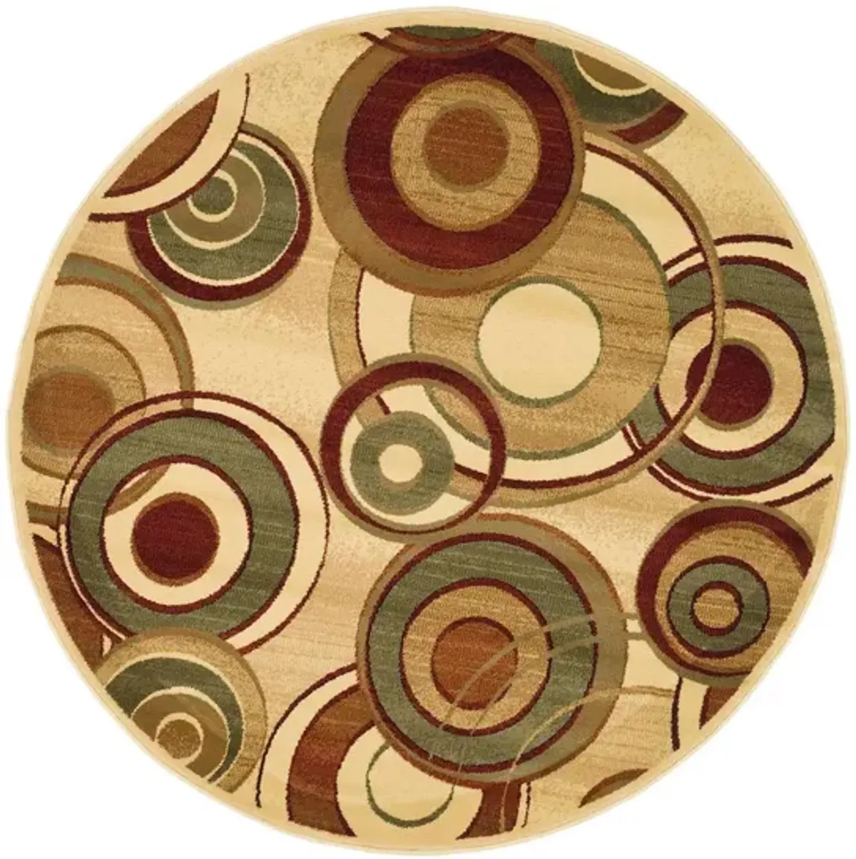 Masham Area Rug Round in Ivory / Multi by Safavieh