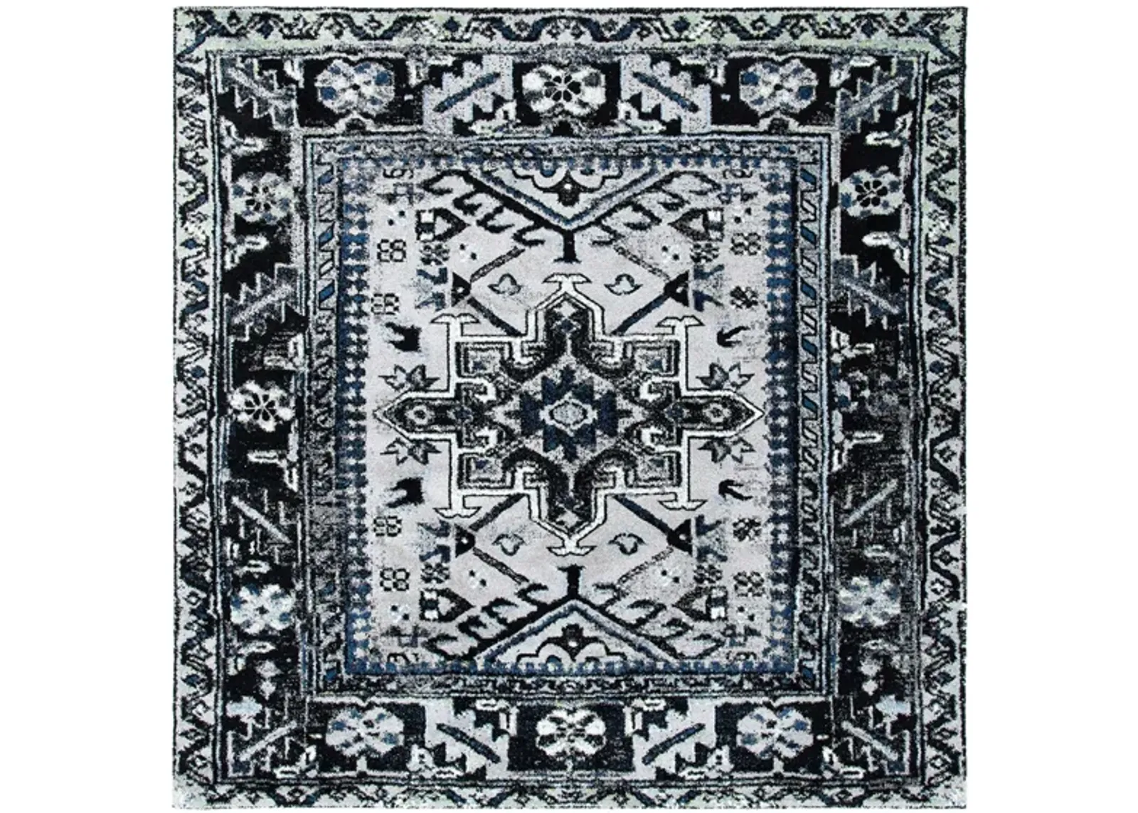 Darius Light Grey Area Rug Square in Light Grey & Dark Grey by Safavieh