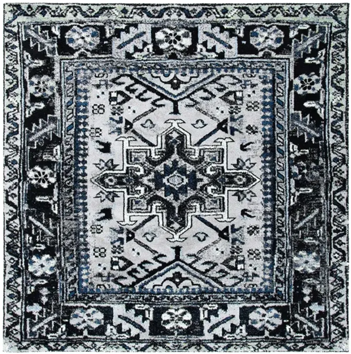 Darius Light Grey Area Rug Square in Light Grey & Dark Grey by Safavieh