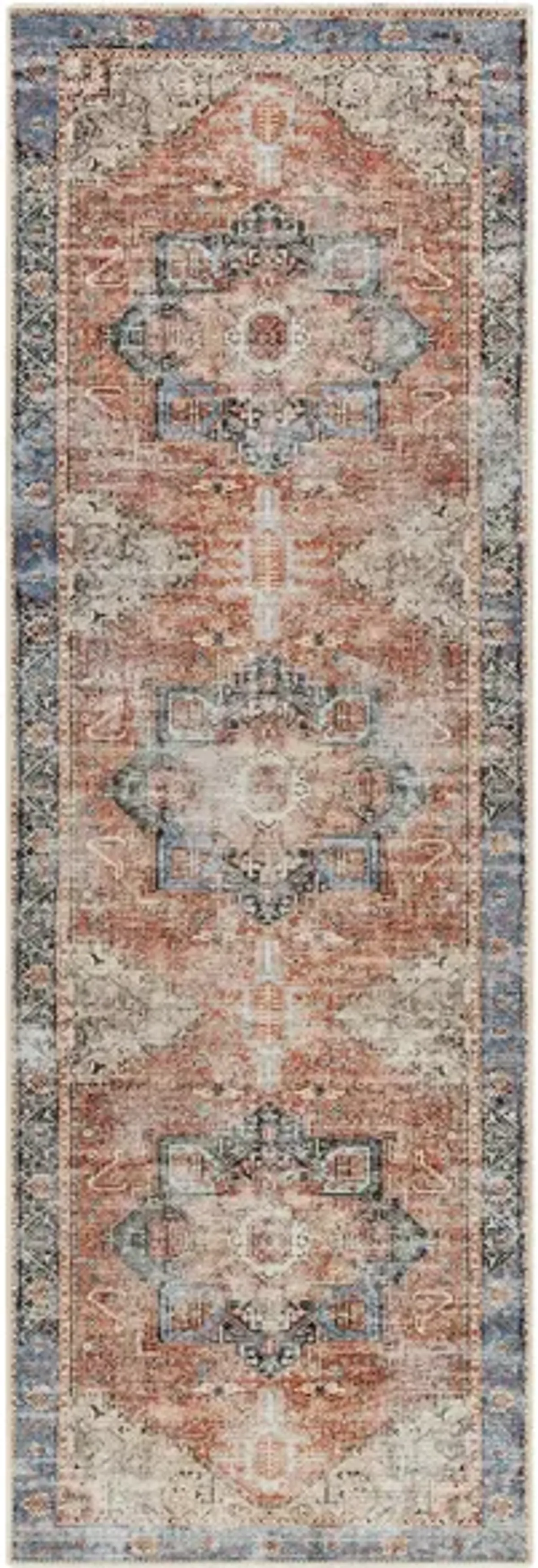 Amelie Area Rug in Terracotta, Ivory, Butter, Black, Camel, Blush, Pale Blue, Denim, Medium Gray, Sage by Surya