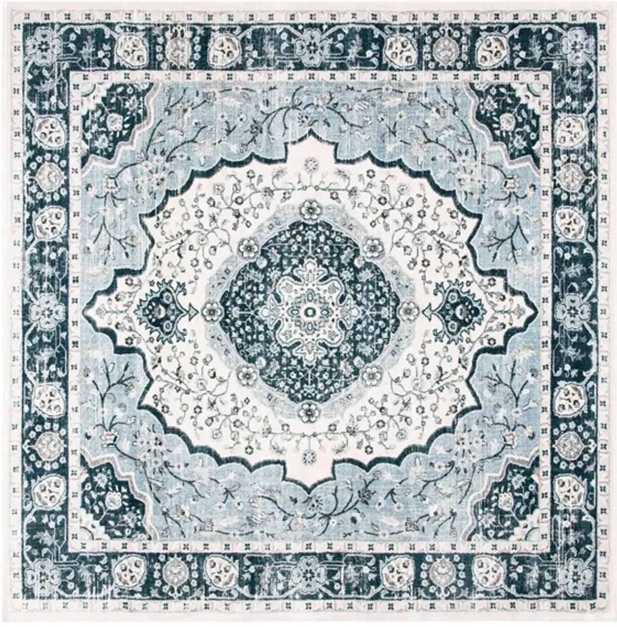 Isabella Area Rug in Cream/Light Blue by Safavieh