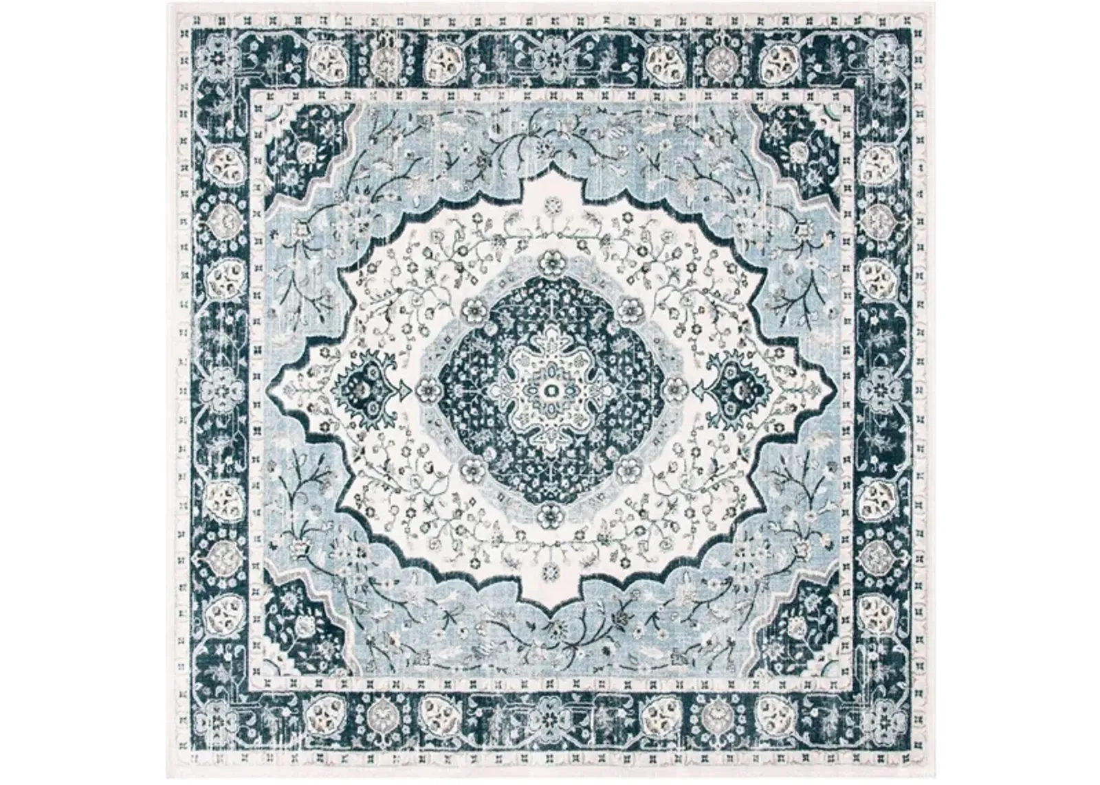 Isabella Area Rug in Cream/Light Blue by Safavieh