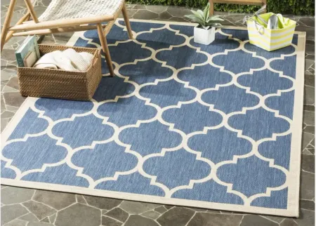 Courtyard Area rug in Blue/Beige by Safavieh