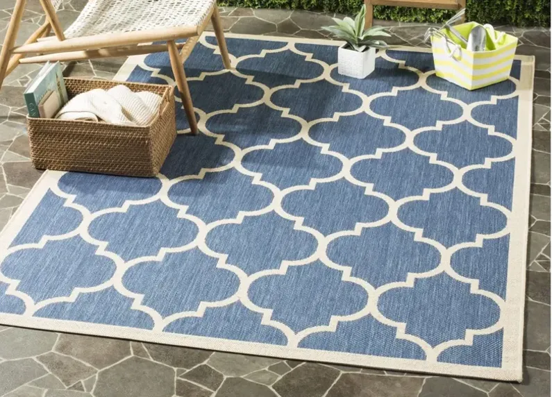 Courtyard Area rug in Blue/Beige by Safavieh