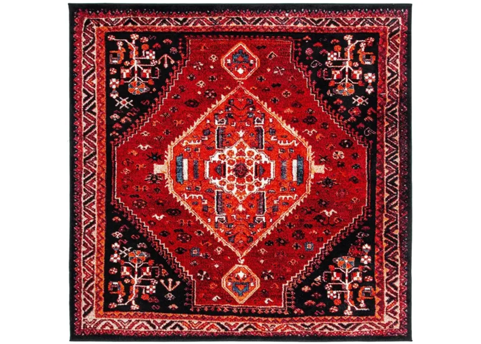 Vintage Hamadan Area Rug in Red & Black by Safavieh