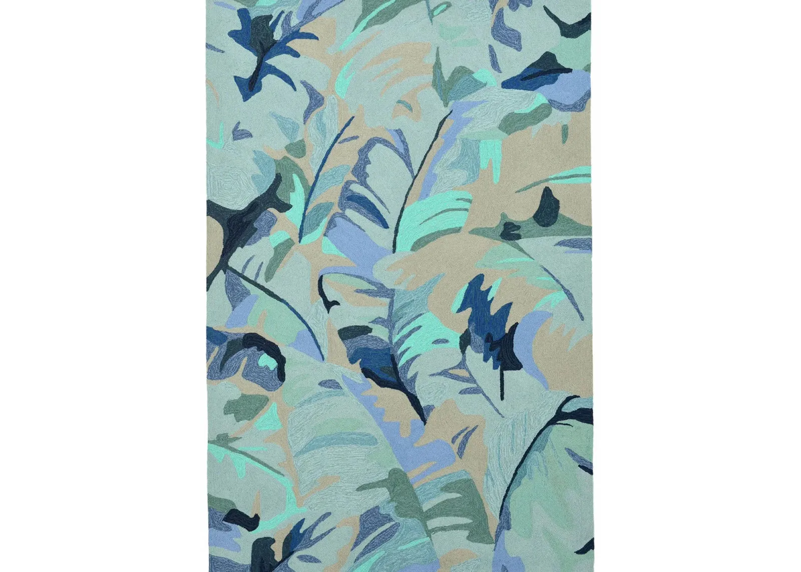 Leaf Indoor/Outdoor Area Rug in Blue by Trans-Ocean Import Co Inc