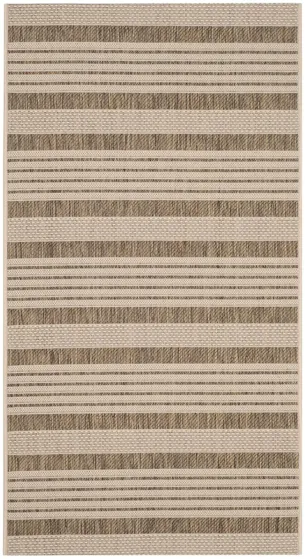 Courtyard Indoor/Outdoor Area Rug in Brown/Bone by Safavieh