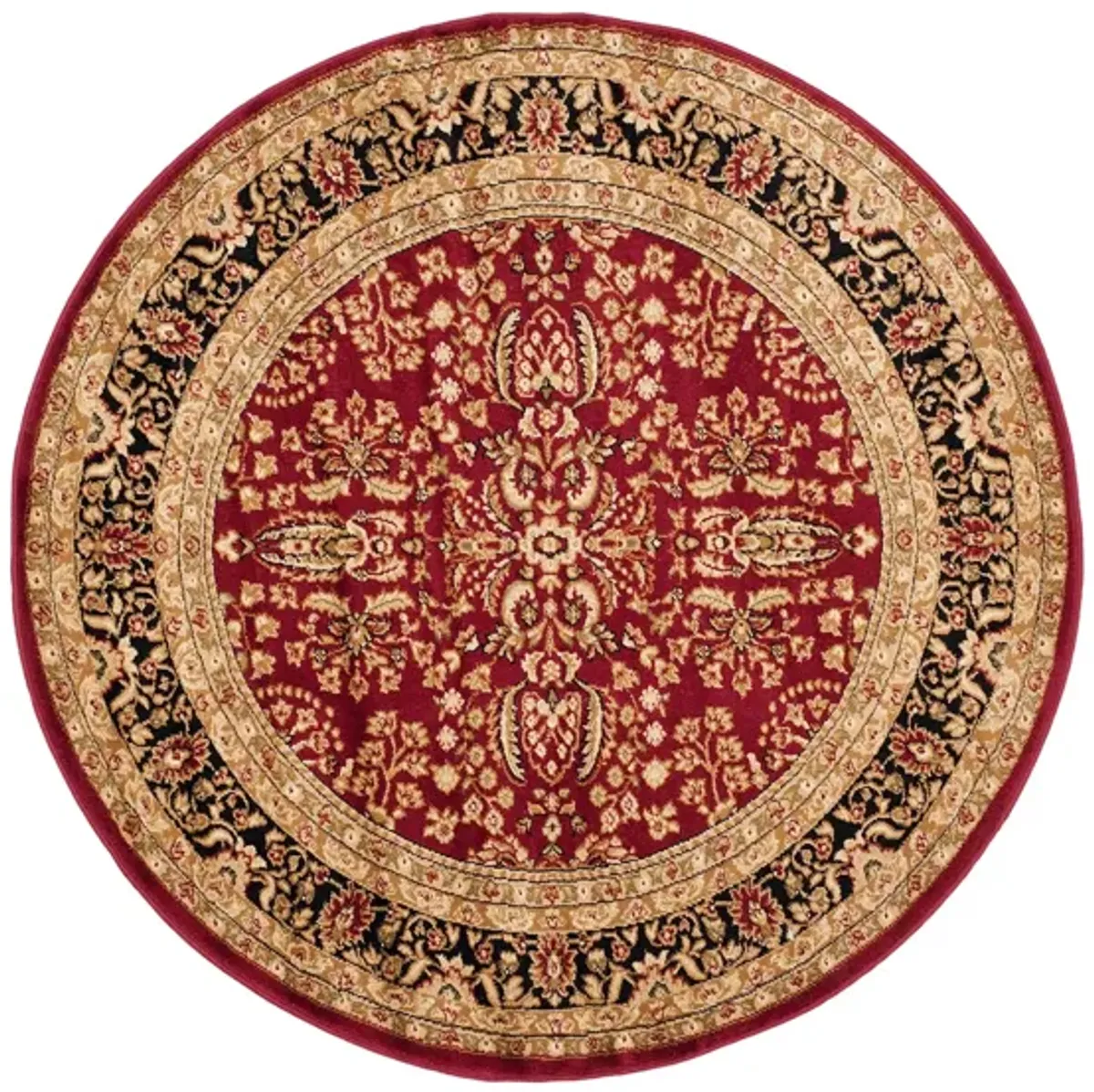 Forester Area Rug Round in Red / Black by Safavieh