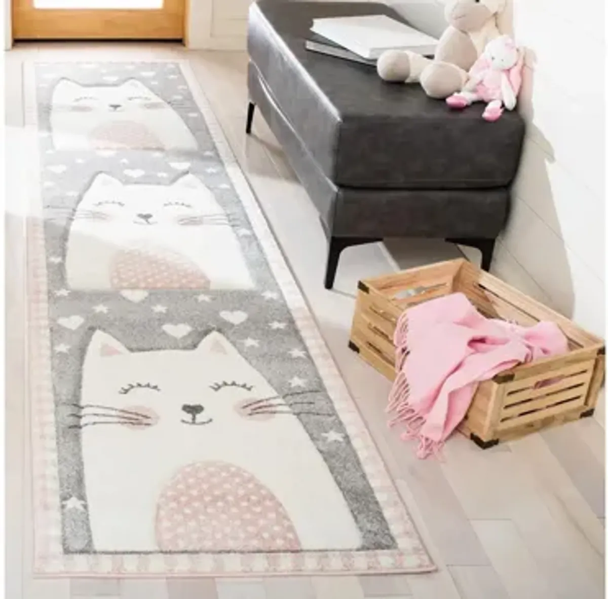 Carousel Kitty Kids Runner Rug