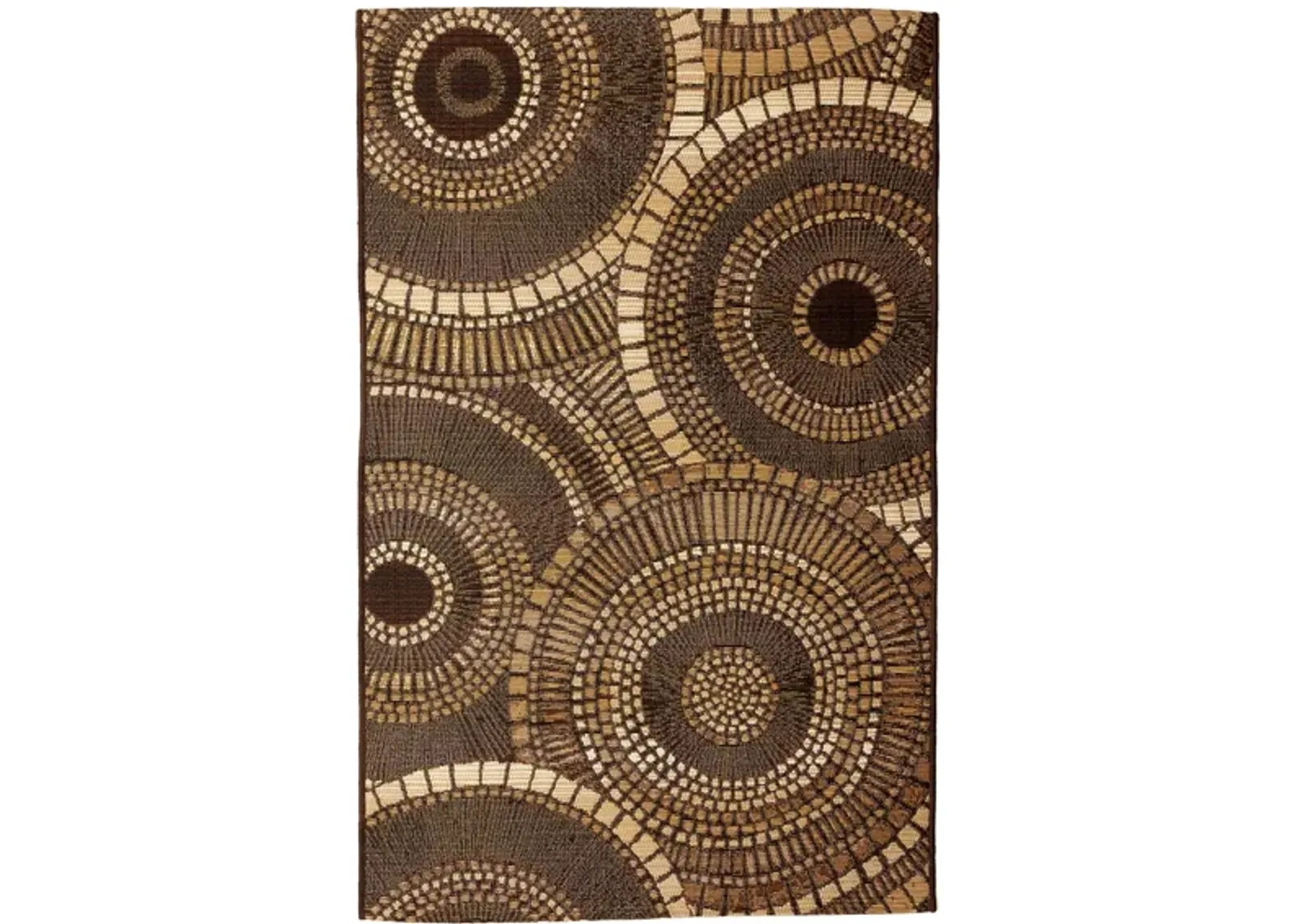 Liora Manne Marina Circles Indoor/Outdoor Area Rug in Brown by Trans-Ocean Import Co Inc