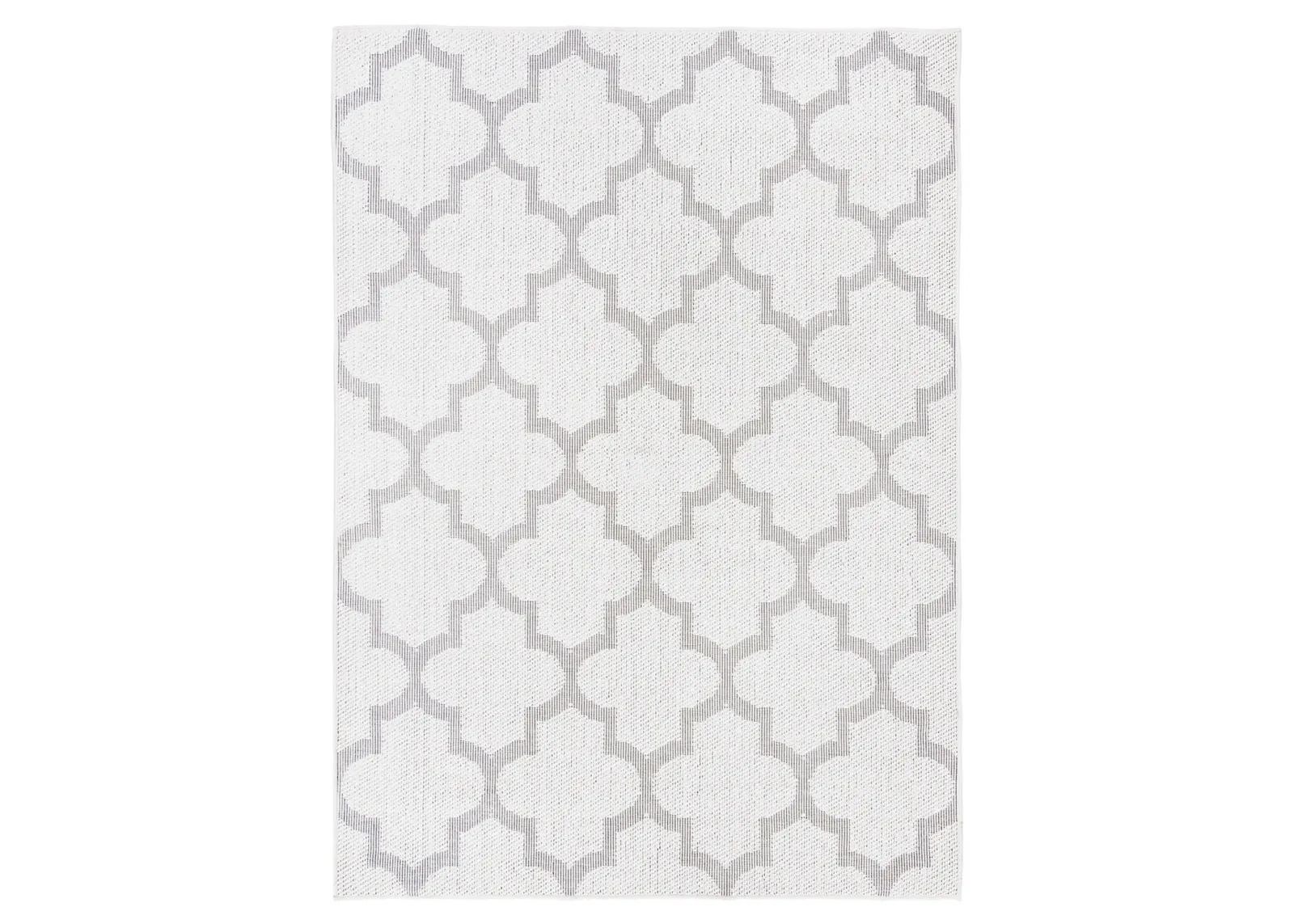 Bermuda Trellis Indoor/Outdoor Area Rug in Ivory & Light Gray by Safavieh