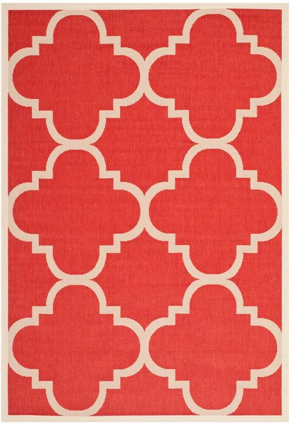 Courtyard Morocco Indoor/Outdoor Area Rug in Red by Safavieh