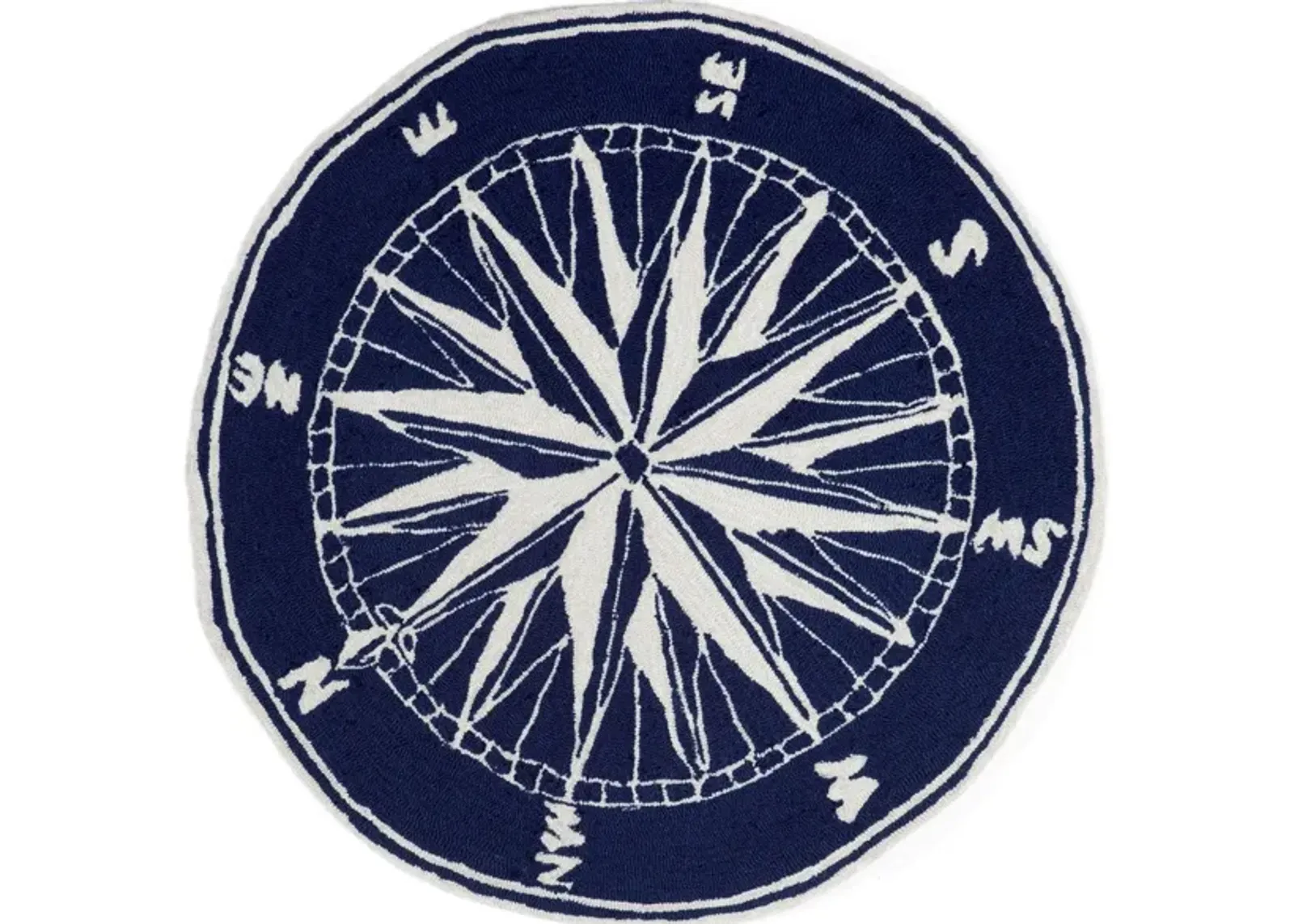 Frontporch Compass Indoor/Outdoor Area Rug in Navy by Trans-Ocean Import Co Inc