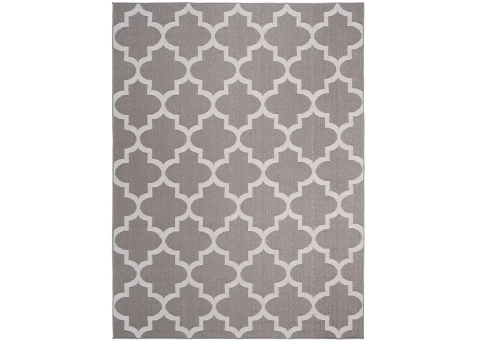 Bermuda Trellis Indoor/Outdoor Area Rug in Gray & Ivory by Safavieh