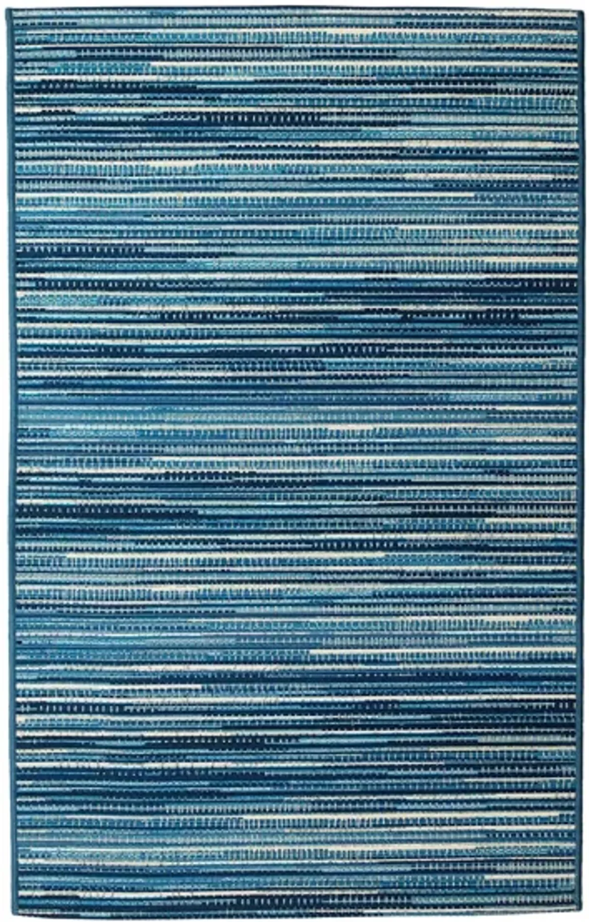 Liora Manne Marina Stripes Indoor/Outdoor Area Rug in China Blue by Trans-Ocean Import Co Inc