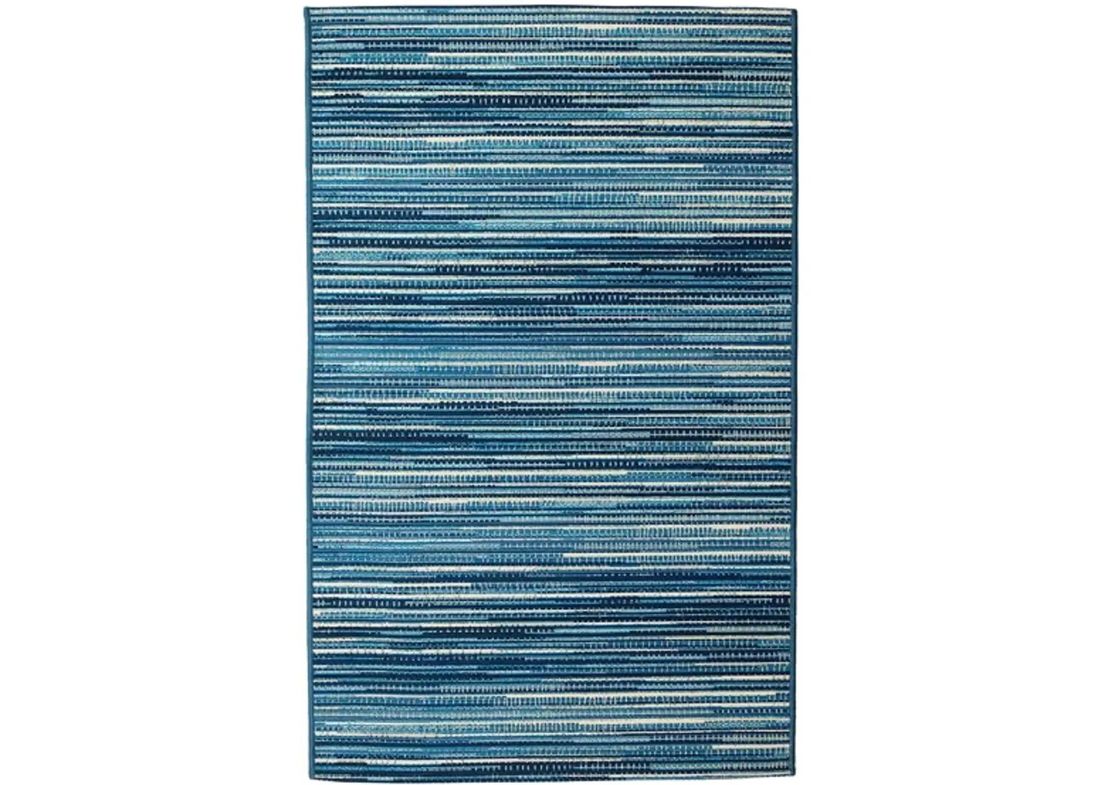 Liora Manne Marina Stripes Indoor/Outdoor Area Rug in China Blue by Trans-Ocean Import Co Inc