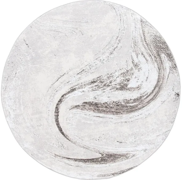 Orchard II Round Rug in Light Gray by Safavieh