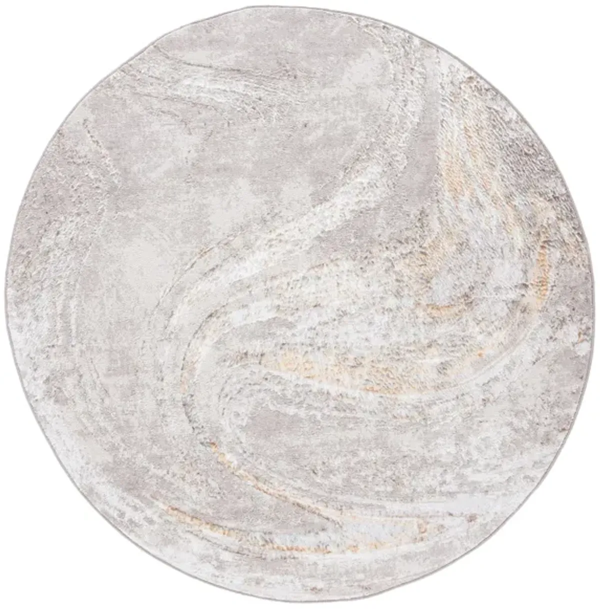 Orchard II Round Rug in Gray & Gold by Safavieh