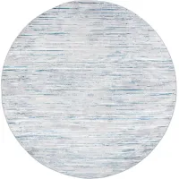 Orchard V Round Rug in Gray & Blue by Safavieh