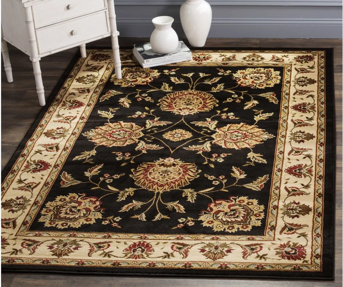 Mersey Area Rug in Black / Ivory by Safavieh