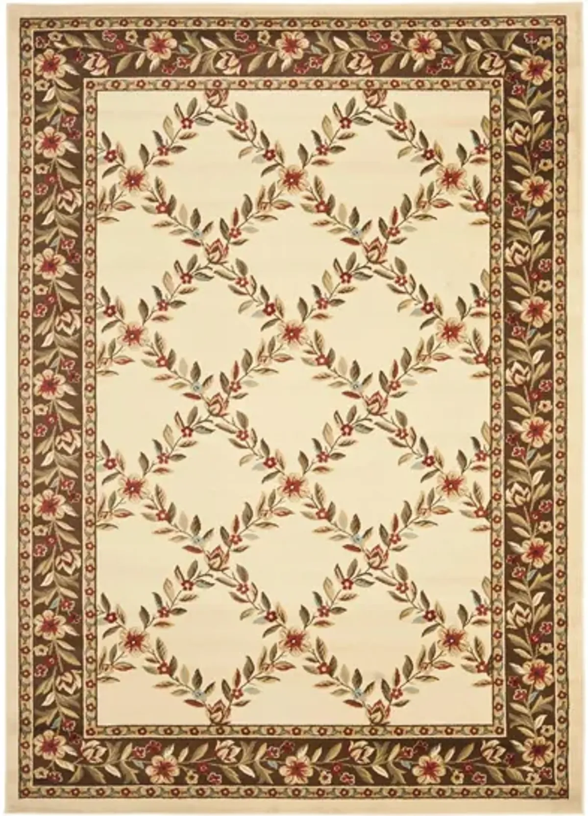 Queensferry Area Rug in Ivory / Brown by Safavieh