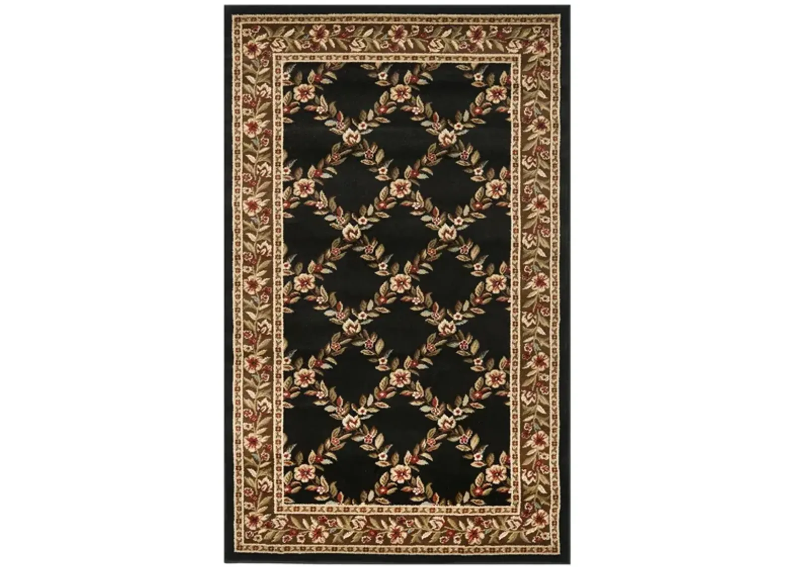 Queensferry Area Rug in Black / Brown by Safavieh