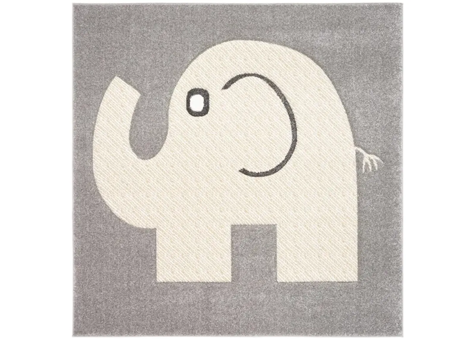 Carousel Baby Elephant Kids Area Rug in Gray & Ivory by Safavieh