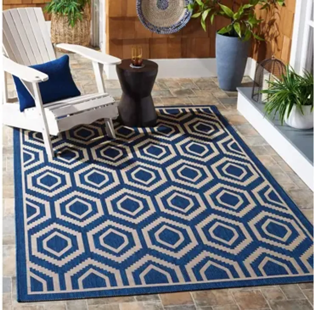 Courtyard Diamonds Indoor/Outdoor Area Rug