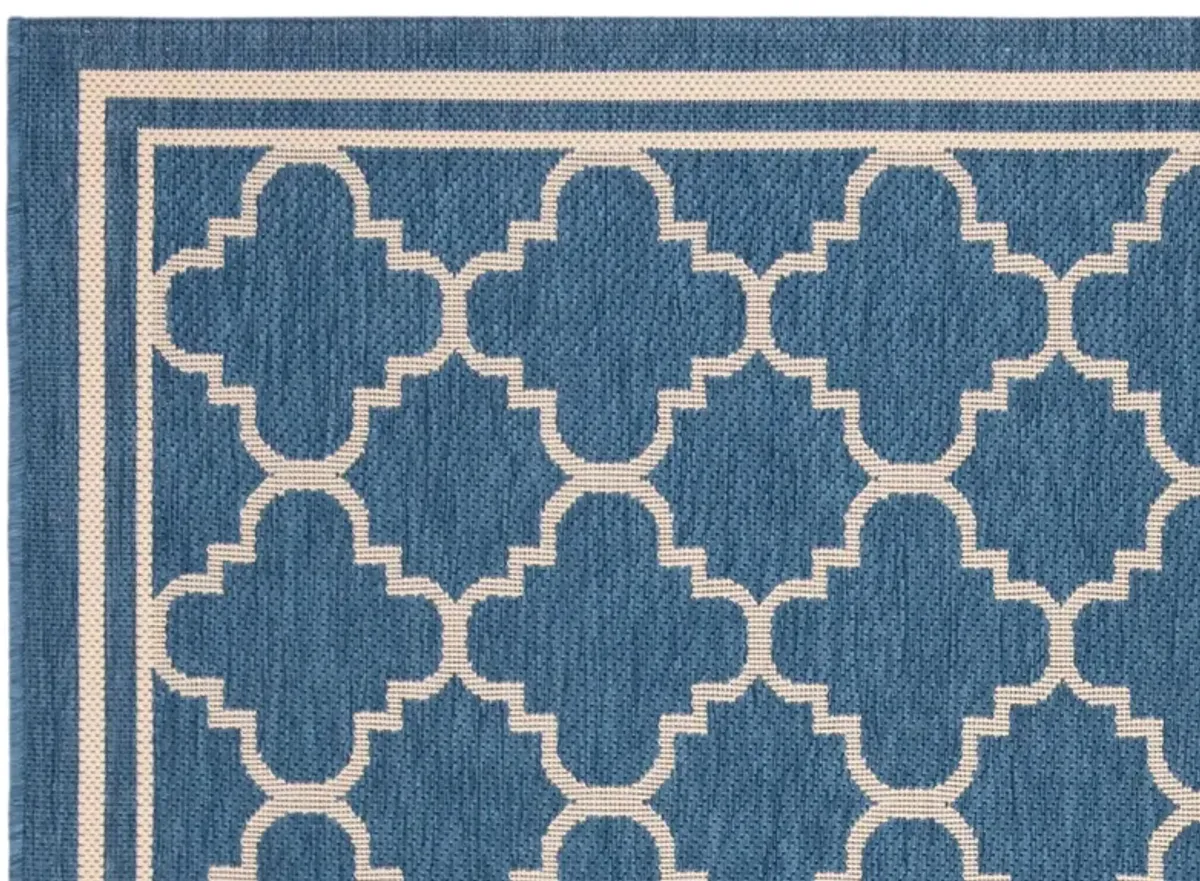 Courtyard Pathway Indoor/Outdoor Area Rug in Blue & Beige by Safavieh