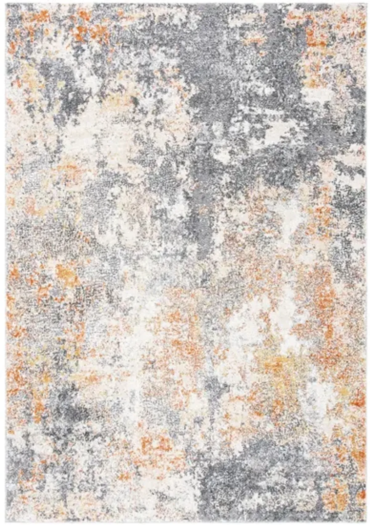 Iommi Area Rug in Gray & Orange by Safavieh