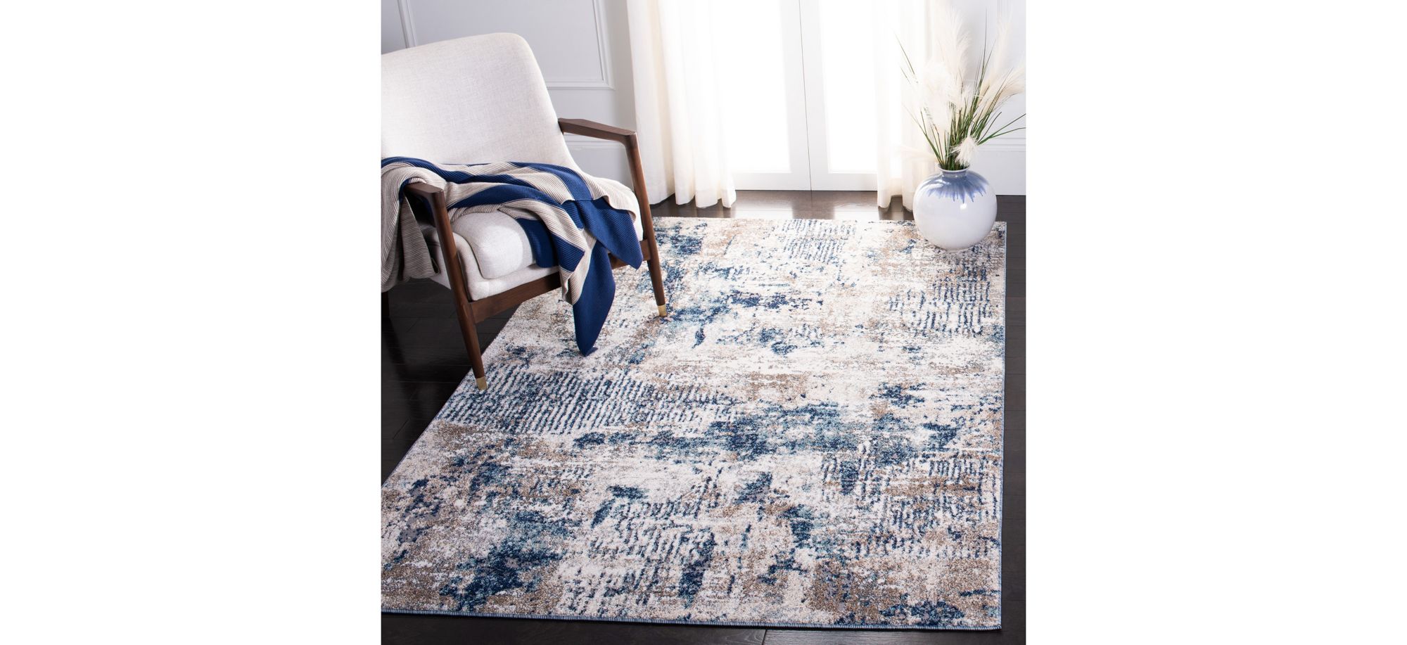 Butler Area Rug in Gray & Navy by Safavieh