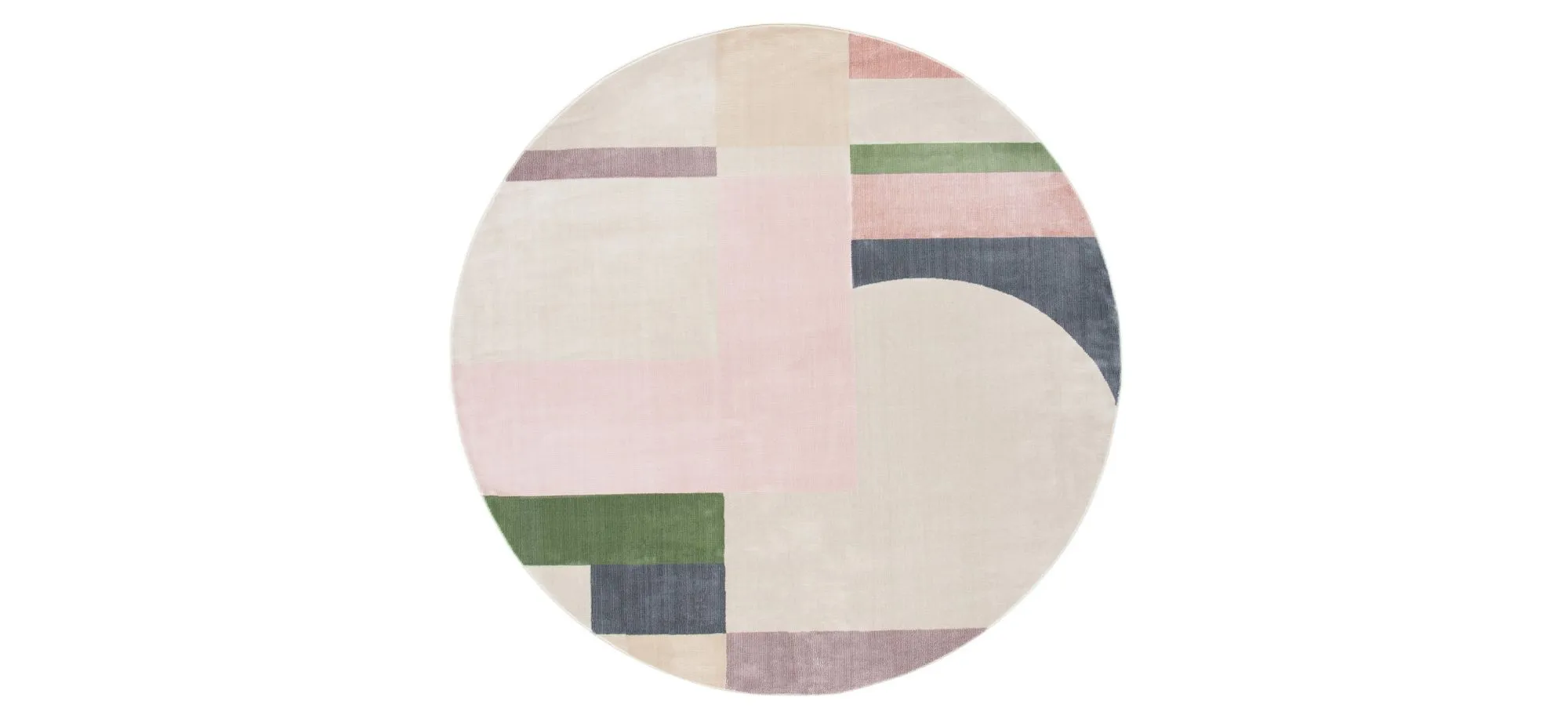 Opula Round Area Rug in Beige/Pink by Safavieh