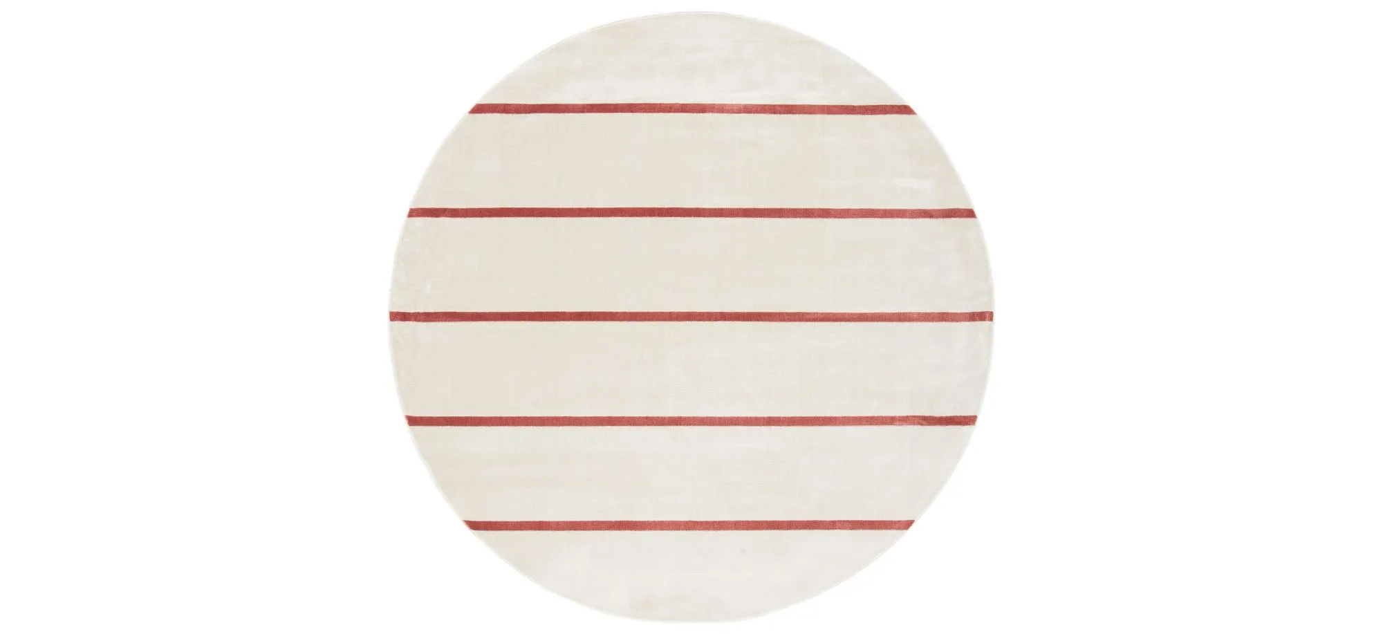 Opsta Round Area Rug in Ivory/Rust by Safavieh
