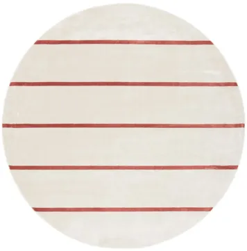 Opsta Round Area Rug in Ivory/Rust by Safavieh