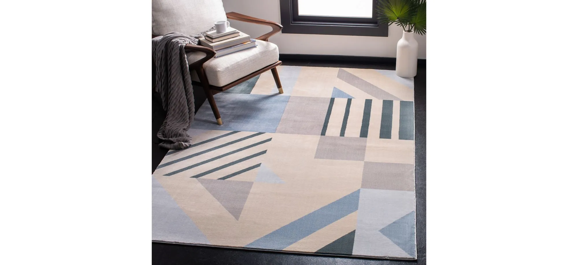 Otwyn Area Rug in Beige/Blue by Safavieh