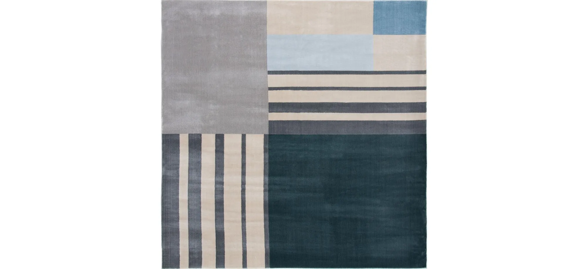 Operan Square Area Rug in Charcoal/Beige by Safavieh