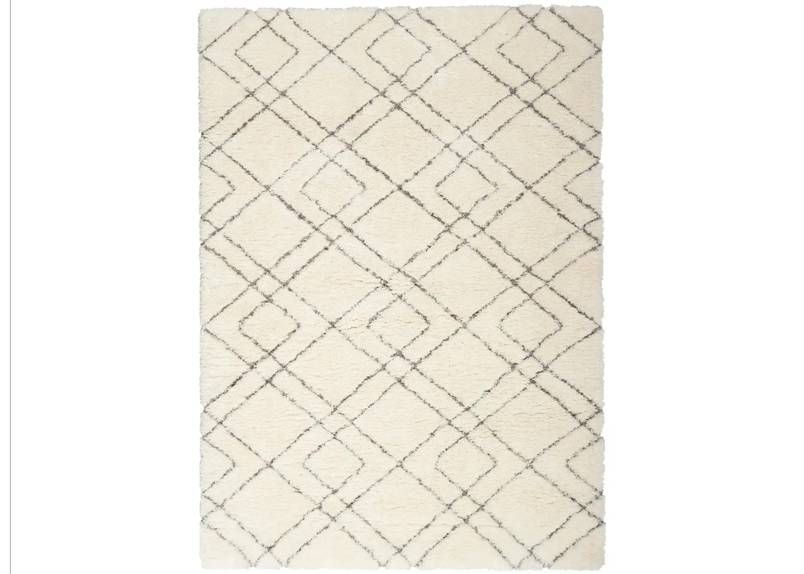 Lucullan Shag Area Rug in Ivory by Nourison