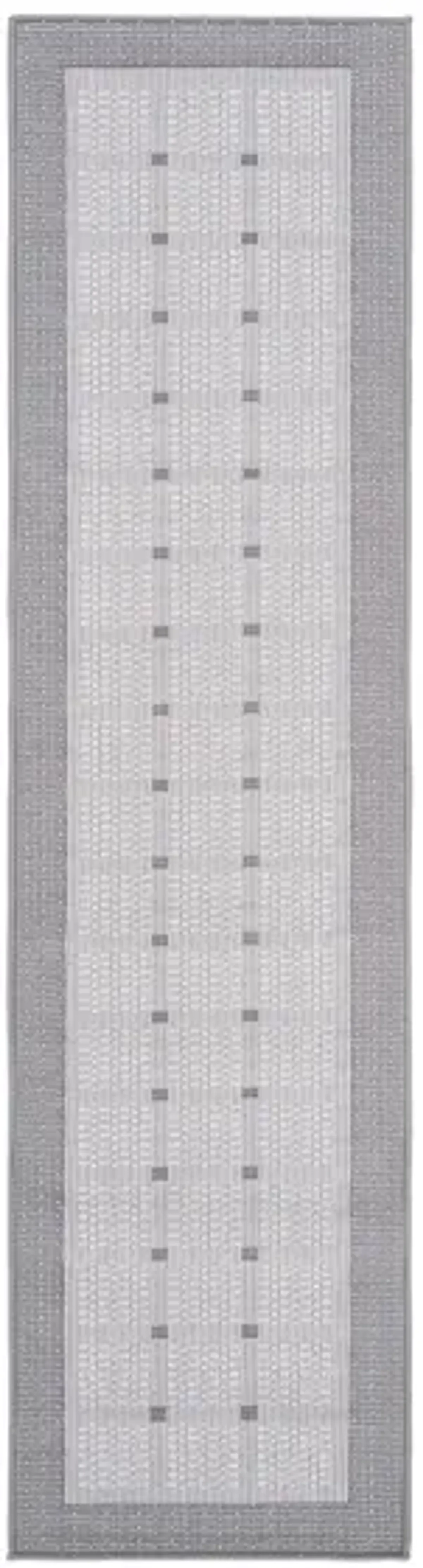 Bermuda Indoor/Outdoor Runner Rug in Gray & Ivory by Safavieh