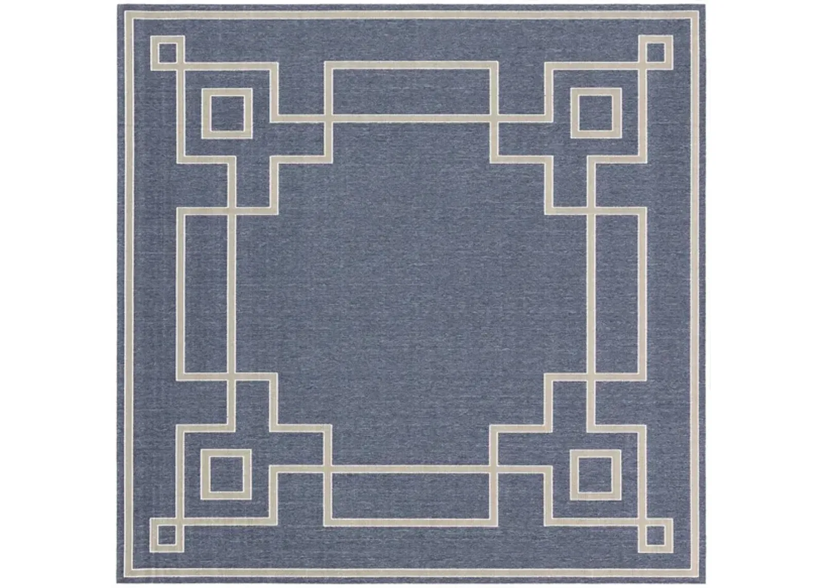 Alfresco Area Rug in Dark Blue, Taupe, White by Surya