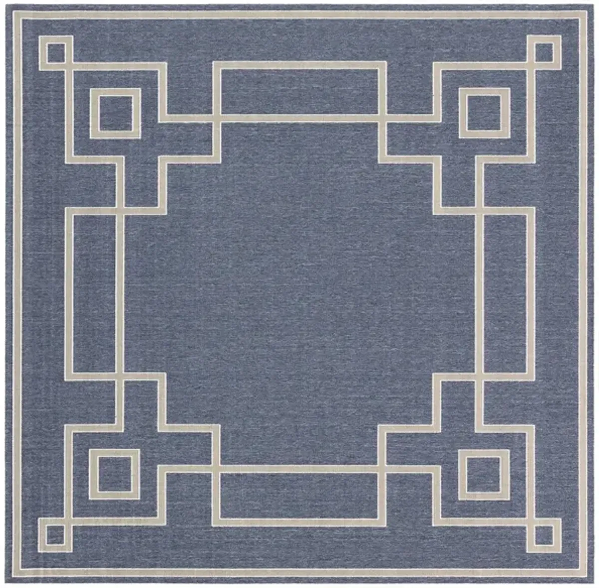 Alfresco Area Rug in Dark Blue, Taupe, White by Surya