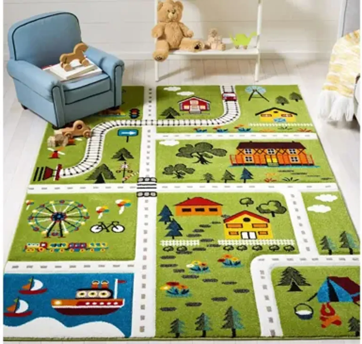 Carousel Town Kids Area Rug