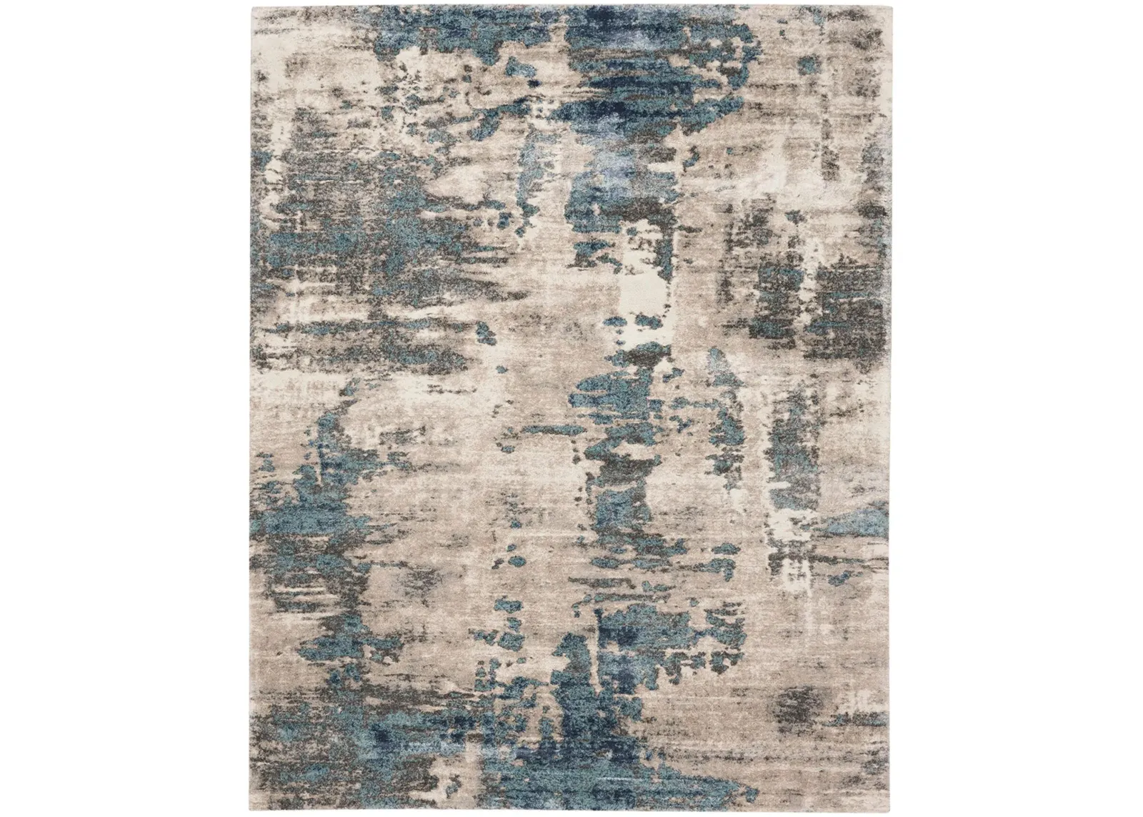 Manor Area Rug in Ivory Blue by Nourison